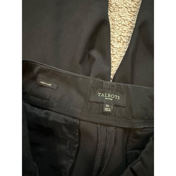 Talbots Womens Heritage Black Dress Pants Size 6 Petite Classic Fit Office - Picture 6 of 7